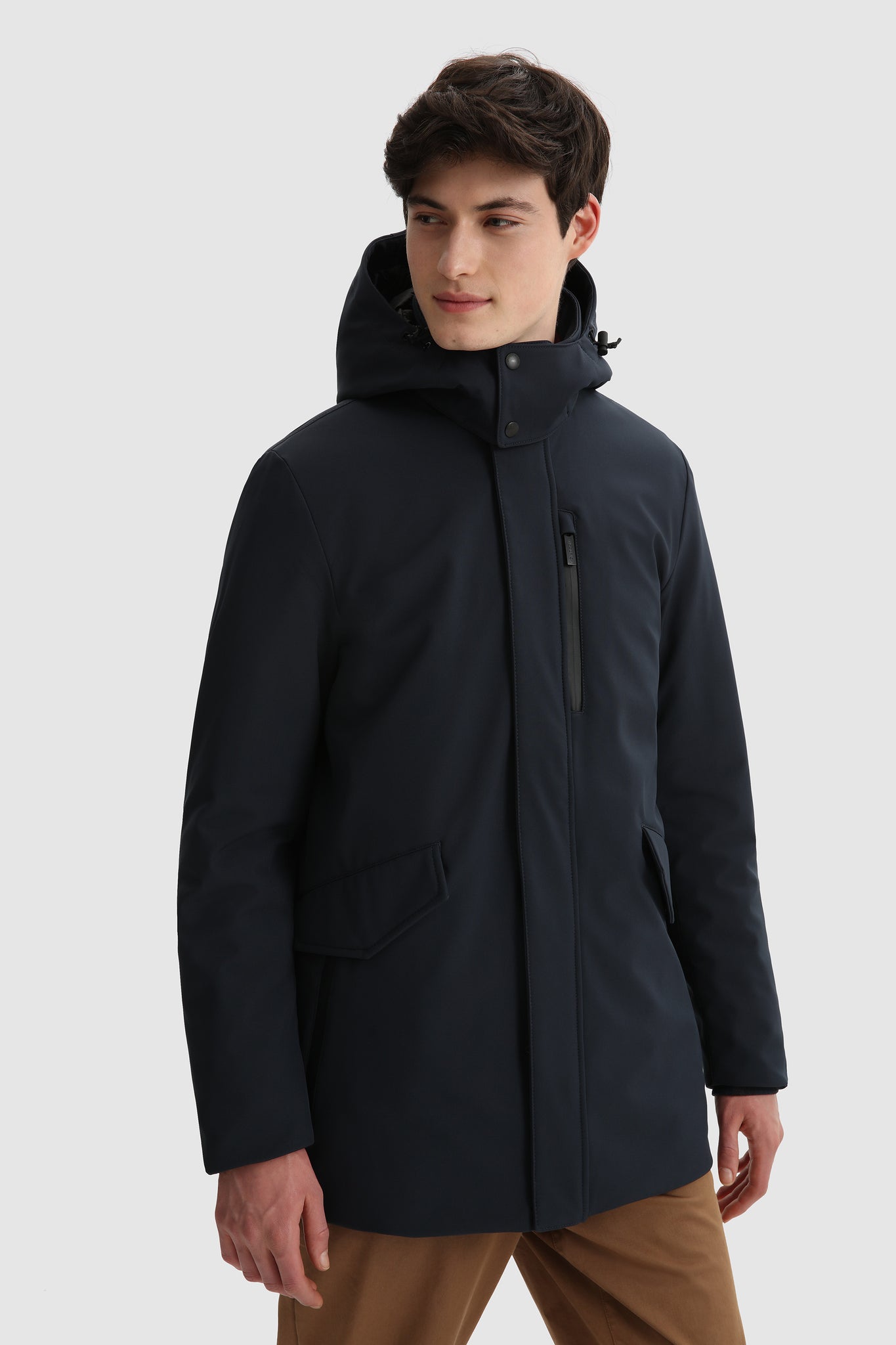 Giacca Woolrich in soft shell / Blu - Ideal Moda