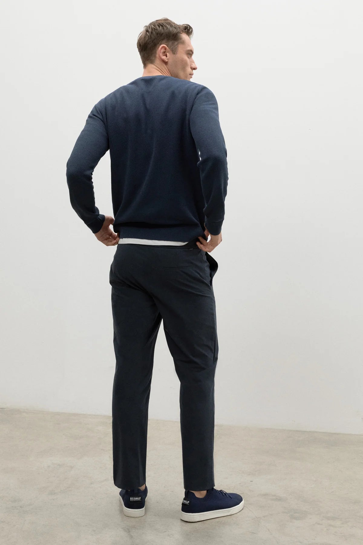 Maglia Girocollo con Logo Ecoalf / Blu - Ideal Moda