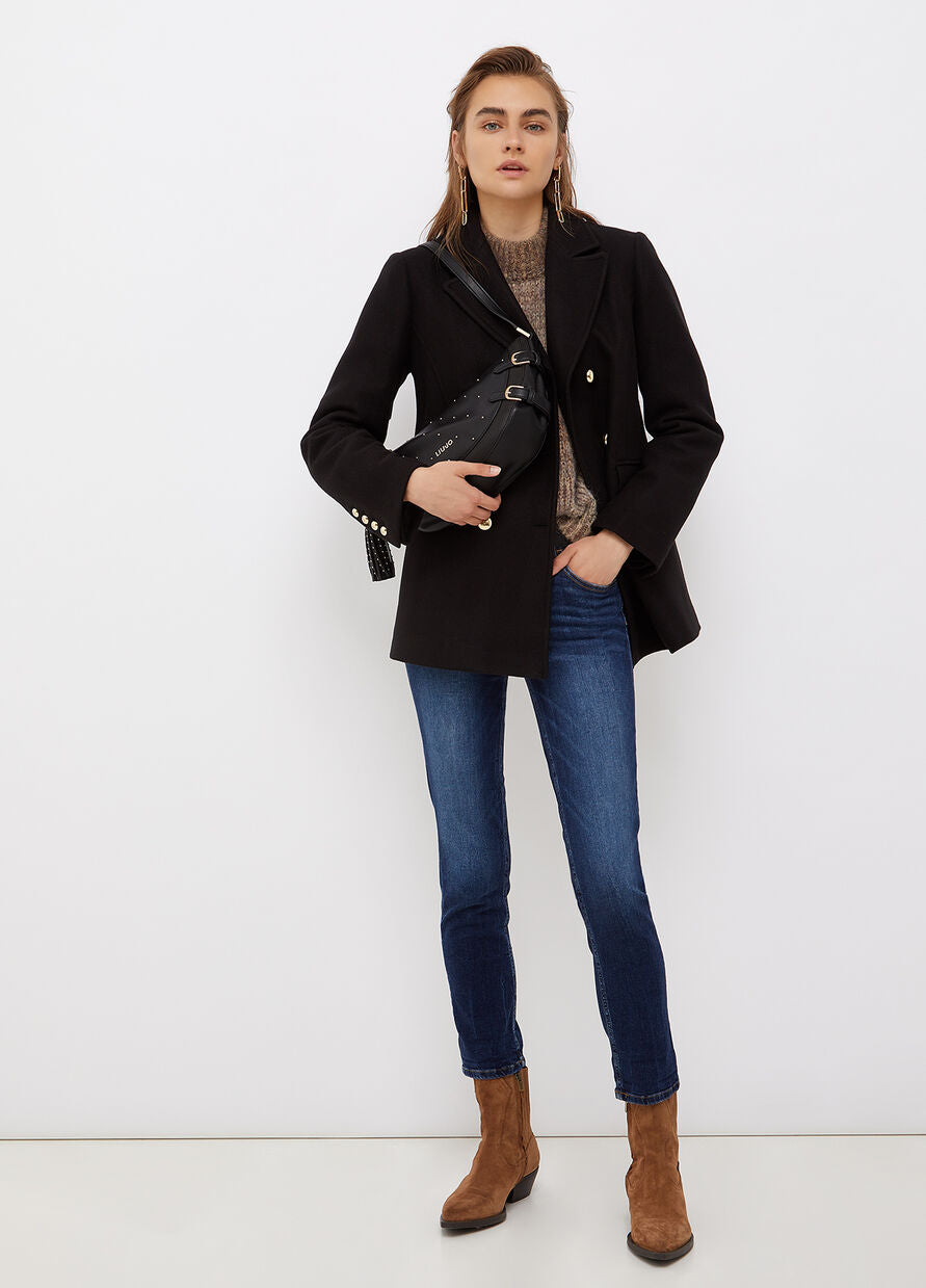 Cappotto Liu Jo Doppiopetto / Nero - Ideal Moda