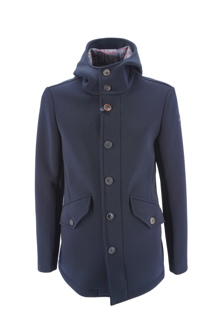 Cappotto Bob con cappuccio / Blu - Ideal Moda