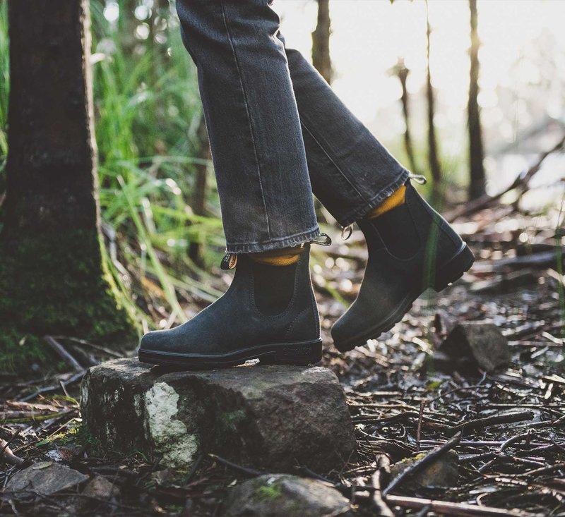 Stivaletto in Pelle Scamosciata Blundstone / Blu - Ideal Moda