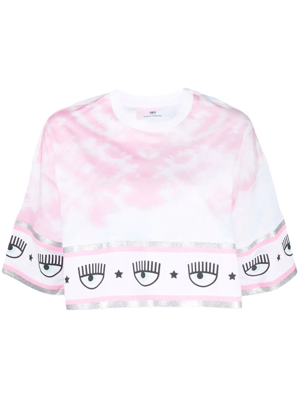 T-Shirt Crop Chiara Ferragni  / Bianco - Ideal Moda