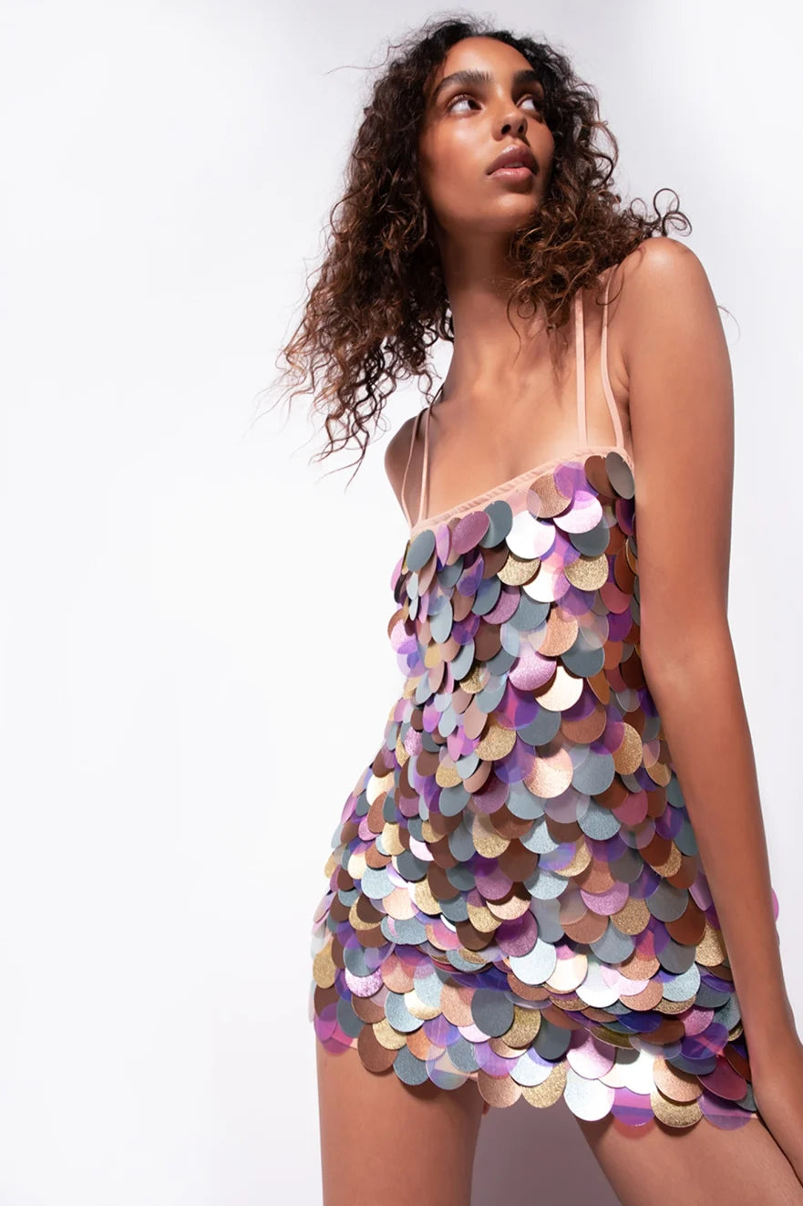Top e Shorts in Macro Paillettes Pinko / Verde - Ideal Moda