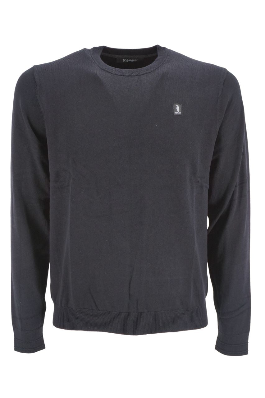 Maglia Girocollo con Logo Refrigue / Nero - Ideal Moda