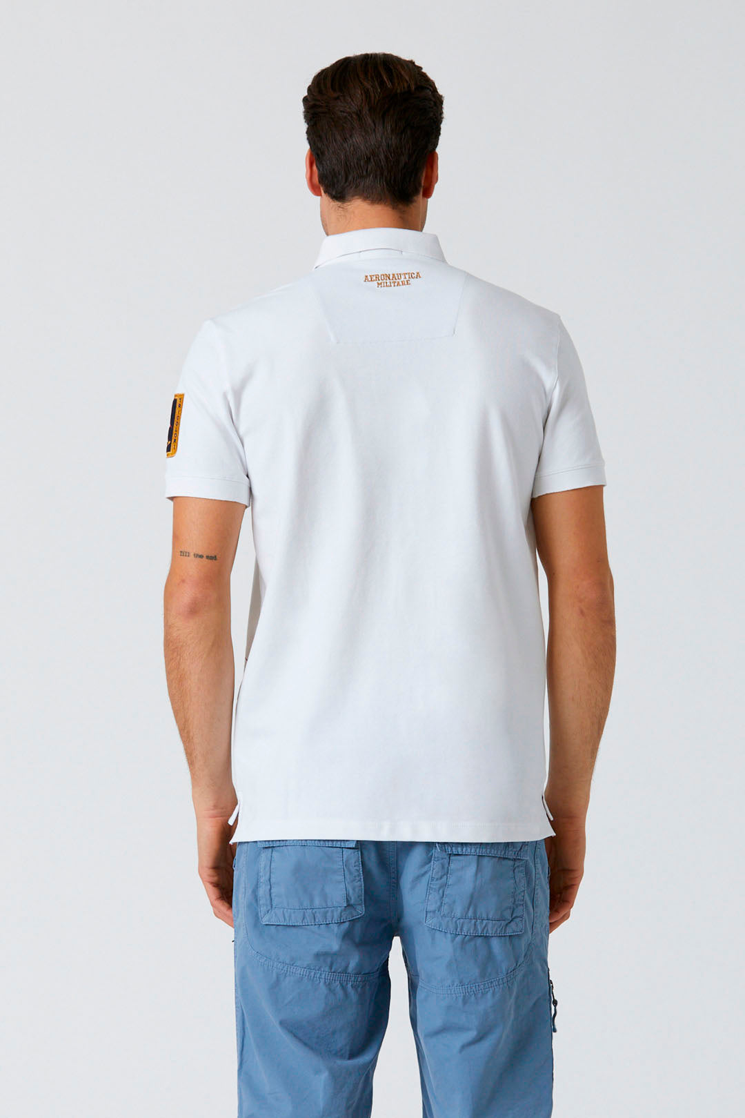 Polo con Ricamo Aeronautica Militare / Bianco - Ideal Moda