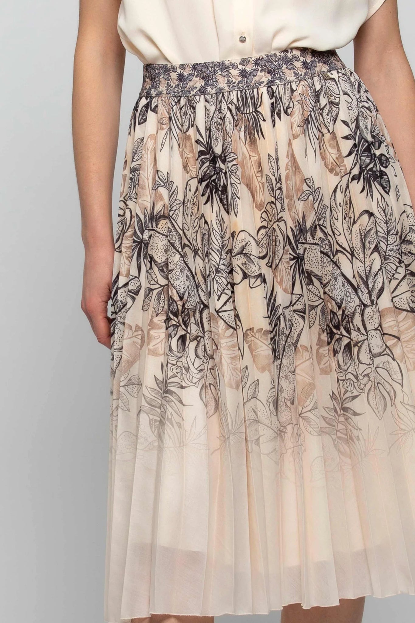 Gonna con Fantasia Kocca / Bianco - Ideal Moda