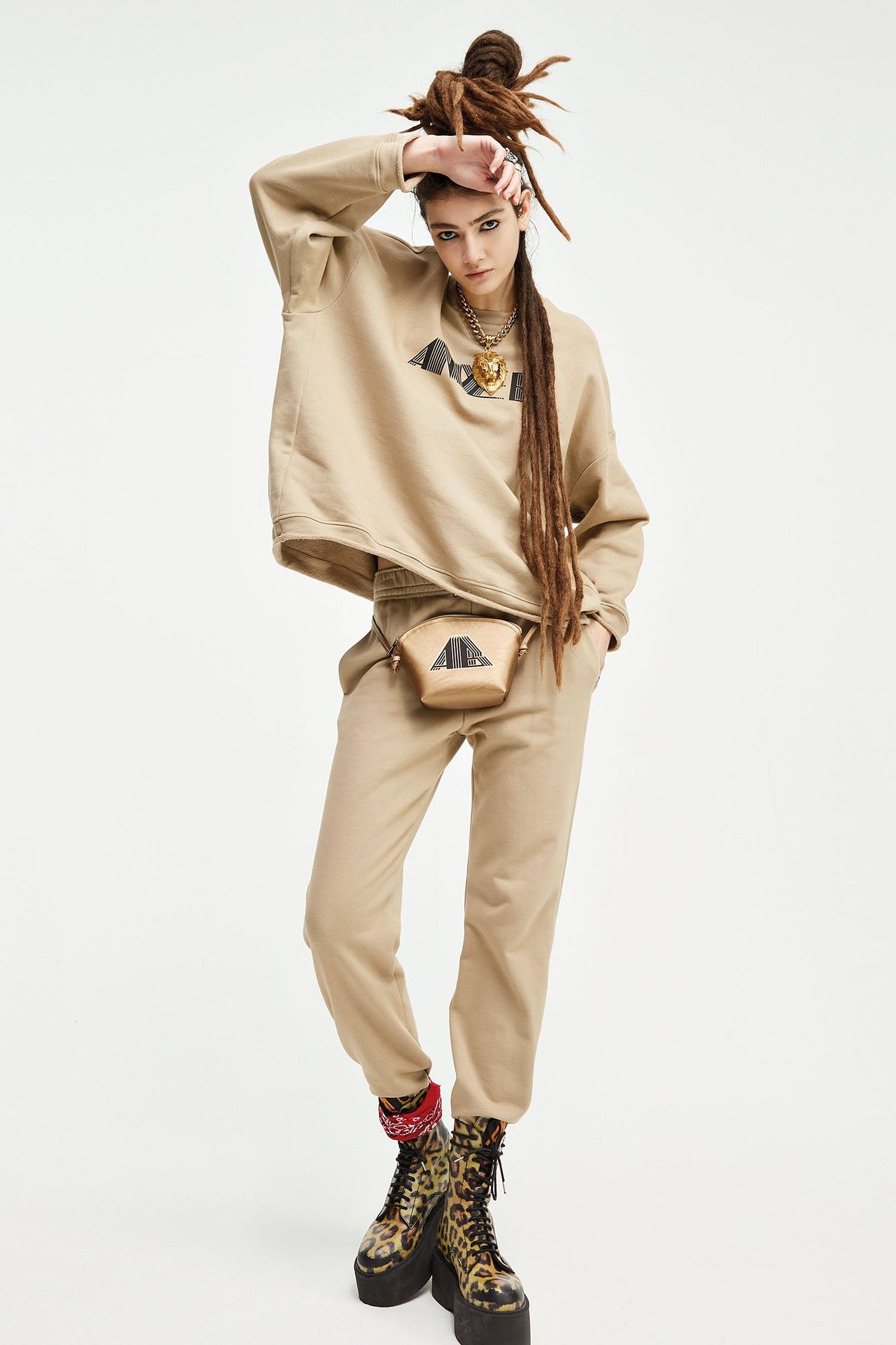 Pantalone Aniye By in Tuta / Beige - Ideal Moda