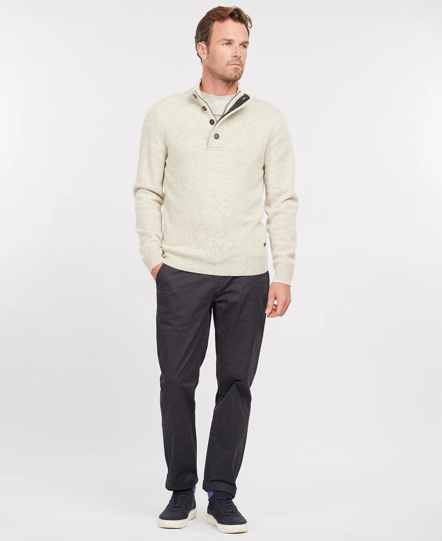 Maglia Mezza Zip Barbour / Beige - Ideal Moda