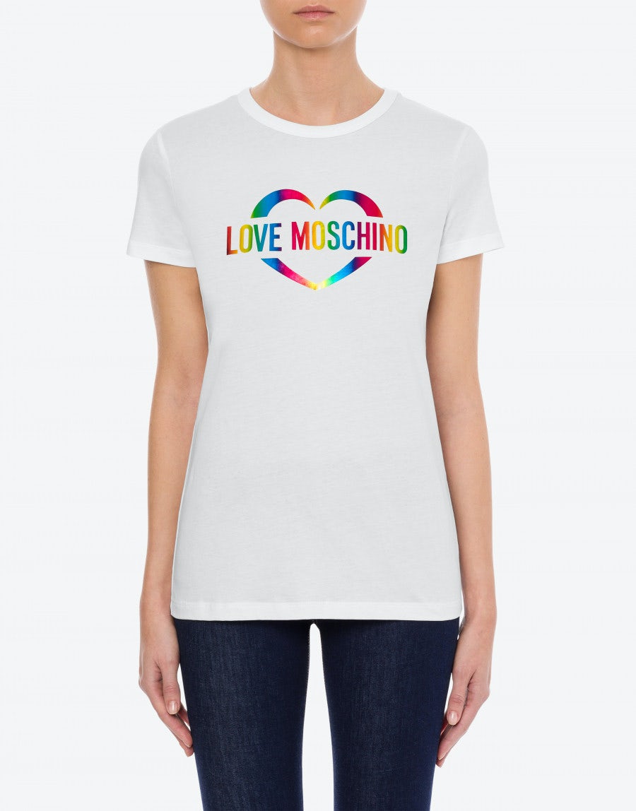 T-Shirt Love Moschino con Logo / Bianco - Ideal Moda