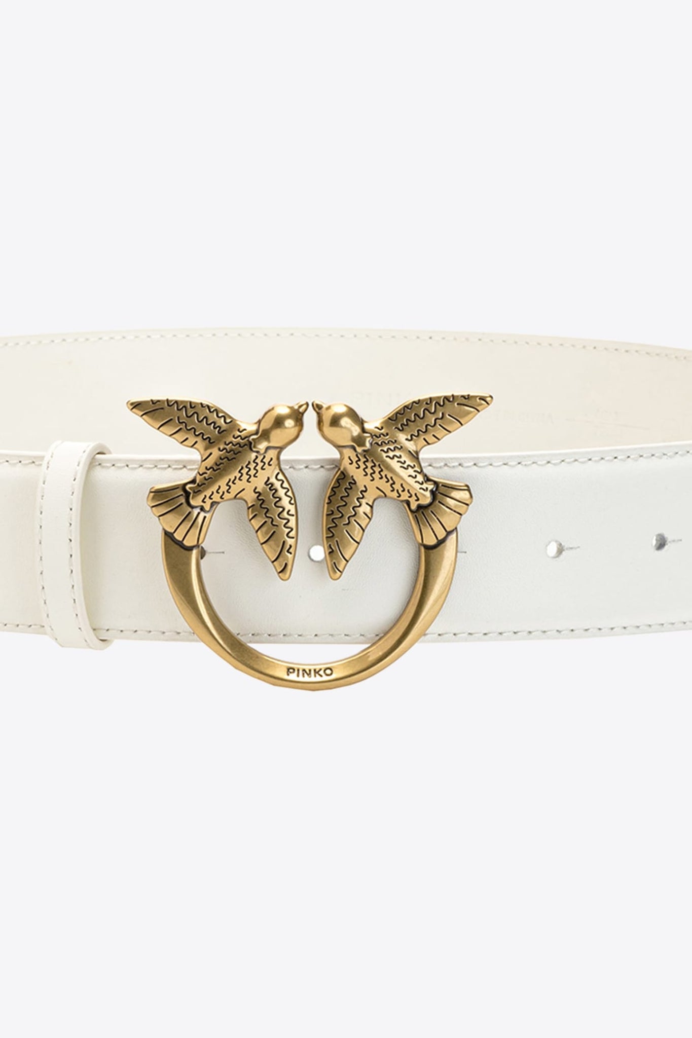 Cintura Pinko Love Birds in Pelle / Bianco - Ideal Moda