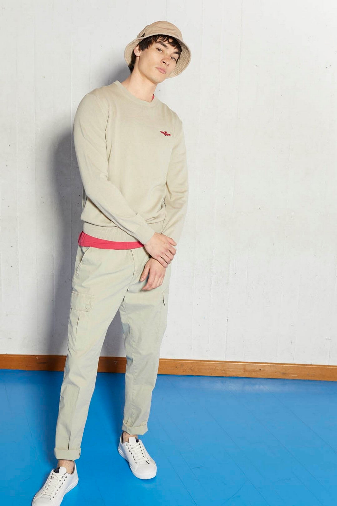 Maglia Aeronautica Militare Girocollo / Beige - Ideal Moda