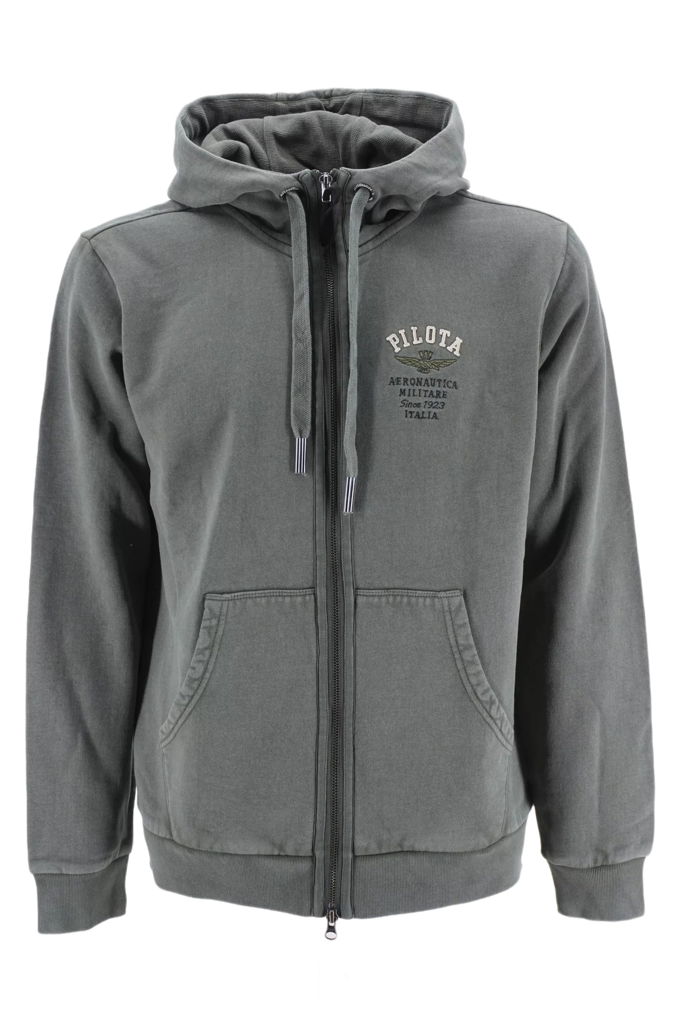 Felpa con Cappuccio Aeronautica Militare / Verde - Ideal Moda