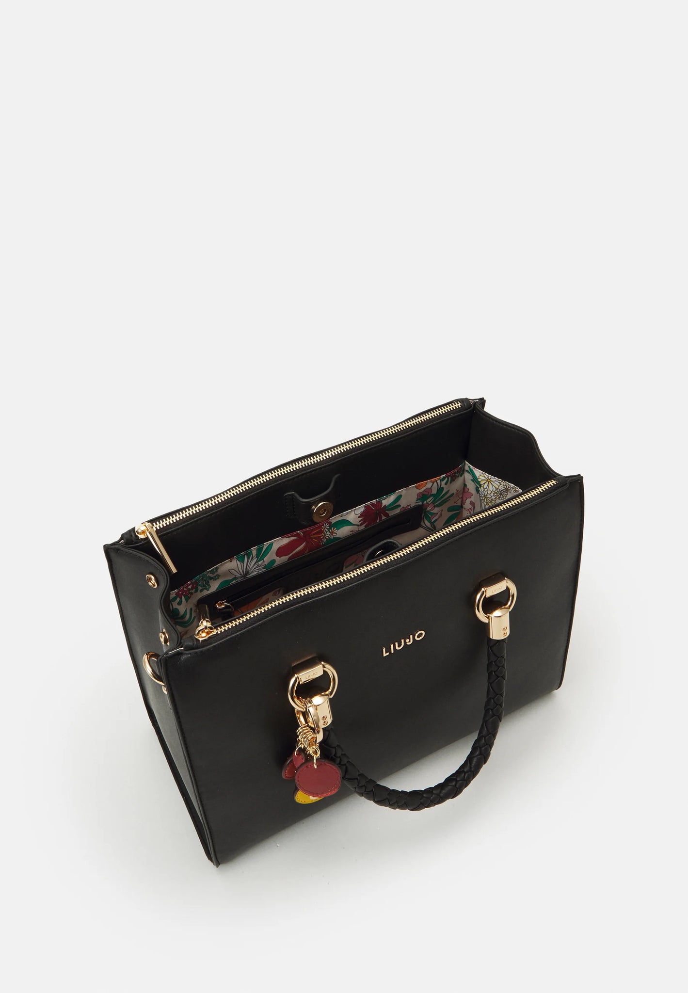 Borsa con Logo e Charm Liu Jo / Nero - Ideal Moda