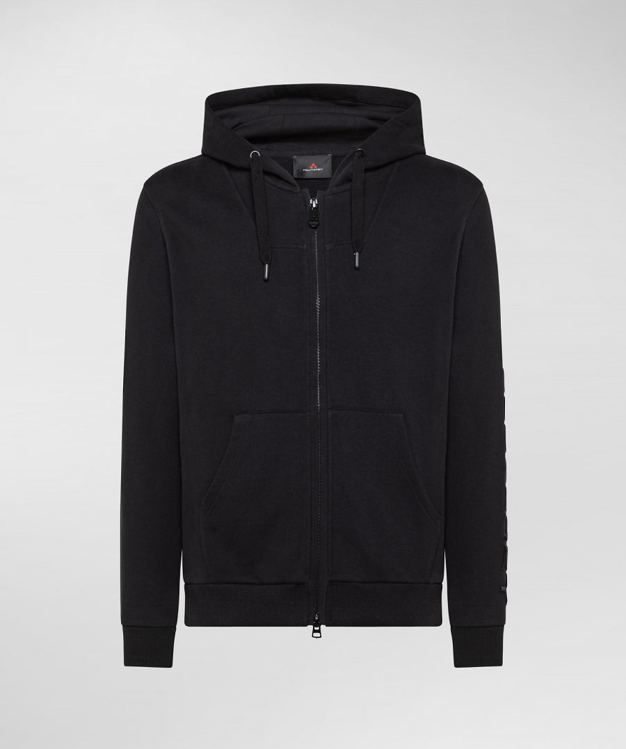 Felpa Peuterey con Cappuccio e zip / Nero - Ideal Moda