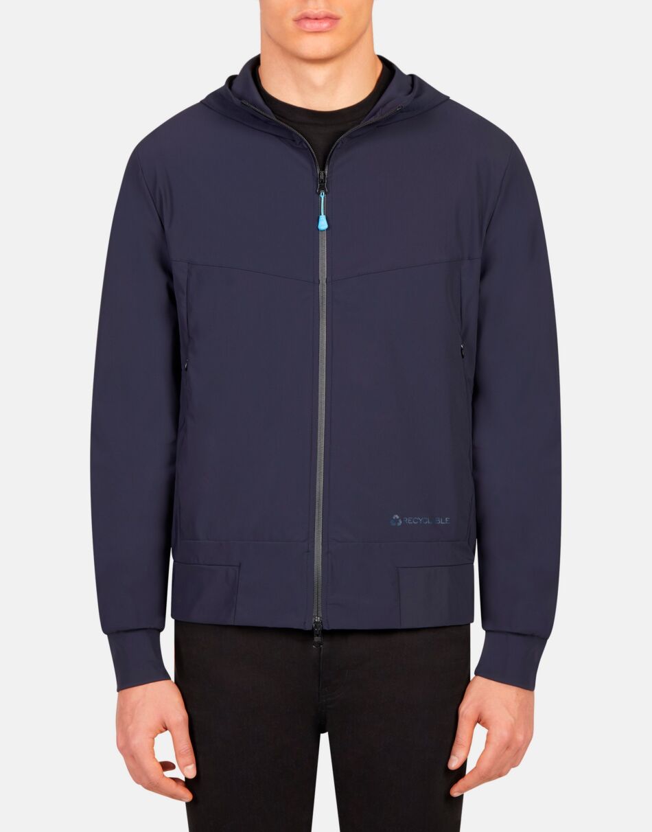 Giubbotto uomo in nylon riciclato / Blu - Ideal Moda