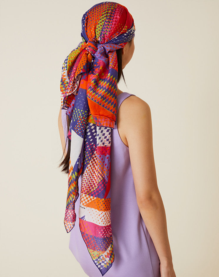 Foulard in Seta e Cotone Manila Grace / Viola - Ideal Moda