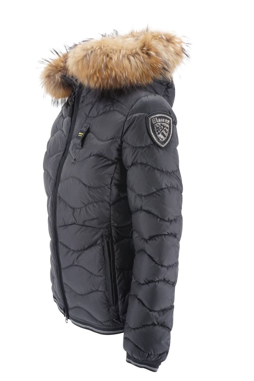 Blauer Nero Blauer Piumino Con Pelliccia Blauer Usa Piumino A