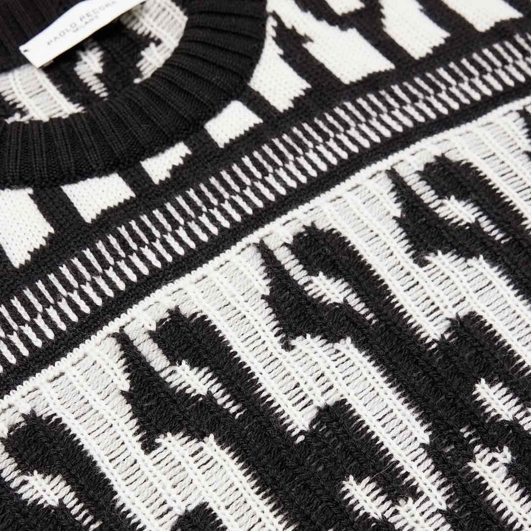 Maglia Jaquard in Lana Paolo Pecora / Nero - Ideal Moda