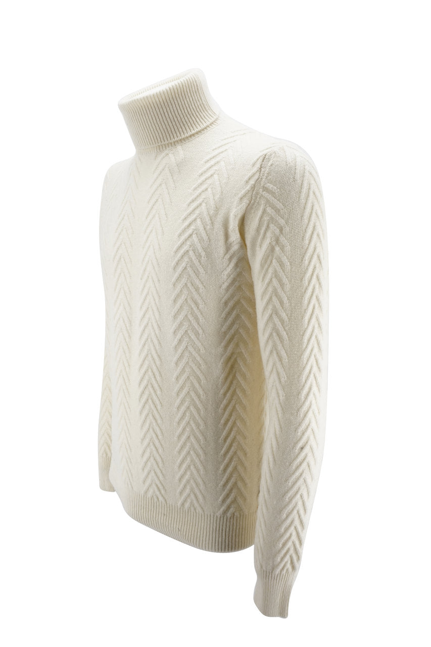 Maglia 40 Weft a collo alto / Bianco - Ideal Moda