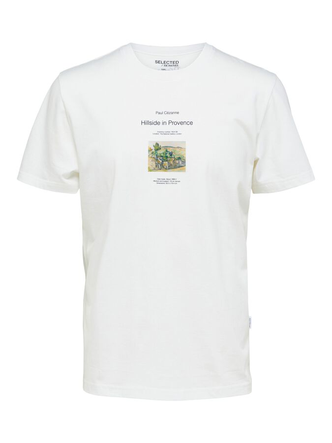 T-Shirt con Stampa Selected / Bianco - Ideal Moda
