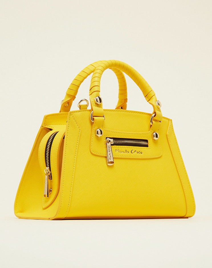 Borsa Mirama Medium con Logo Manila Grace / Giallo - Ideal Moda