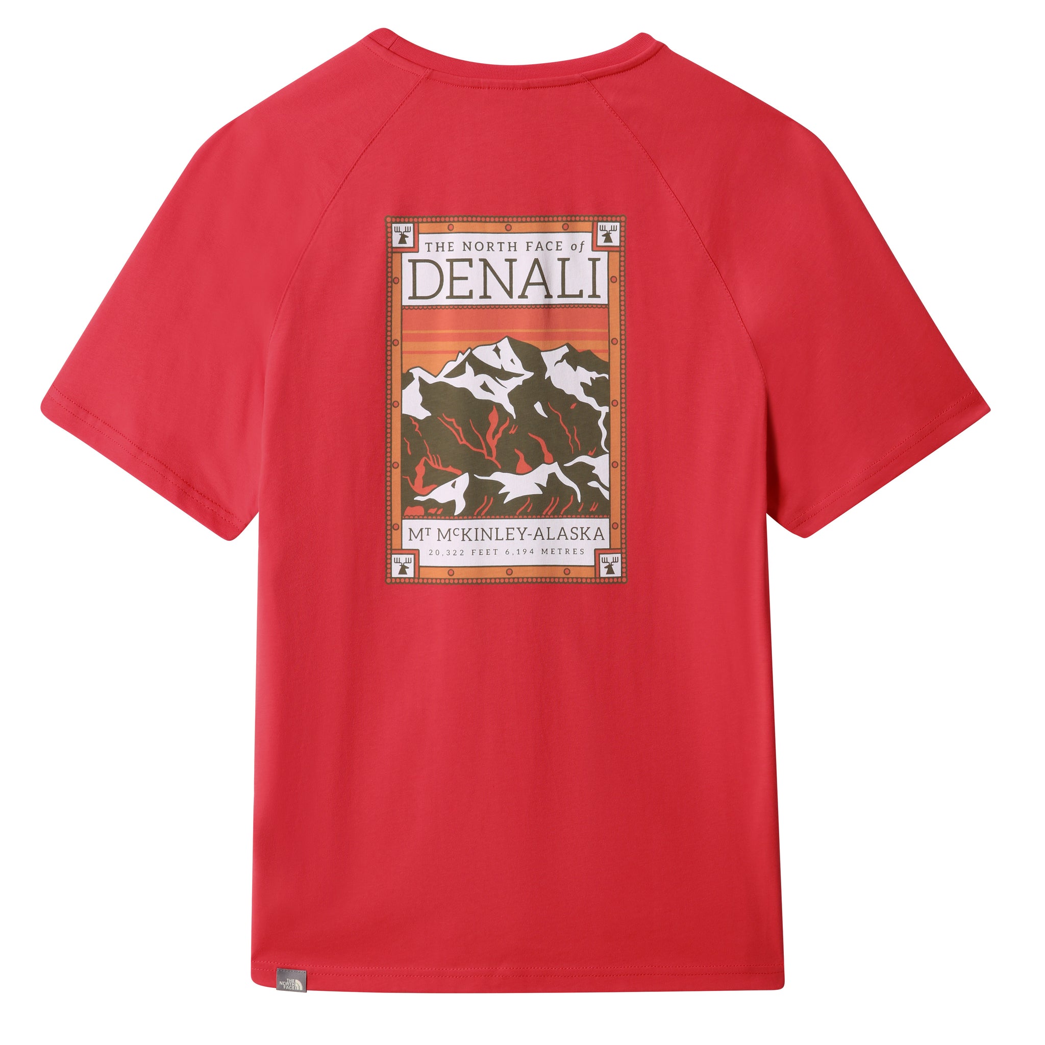 T-Shirt The North Face con Stampa sul Retro / Rosso - Ideal Moda