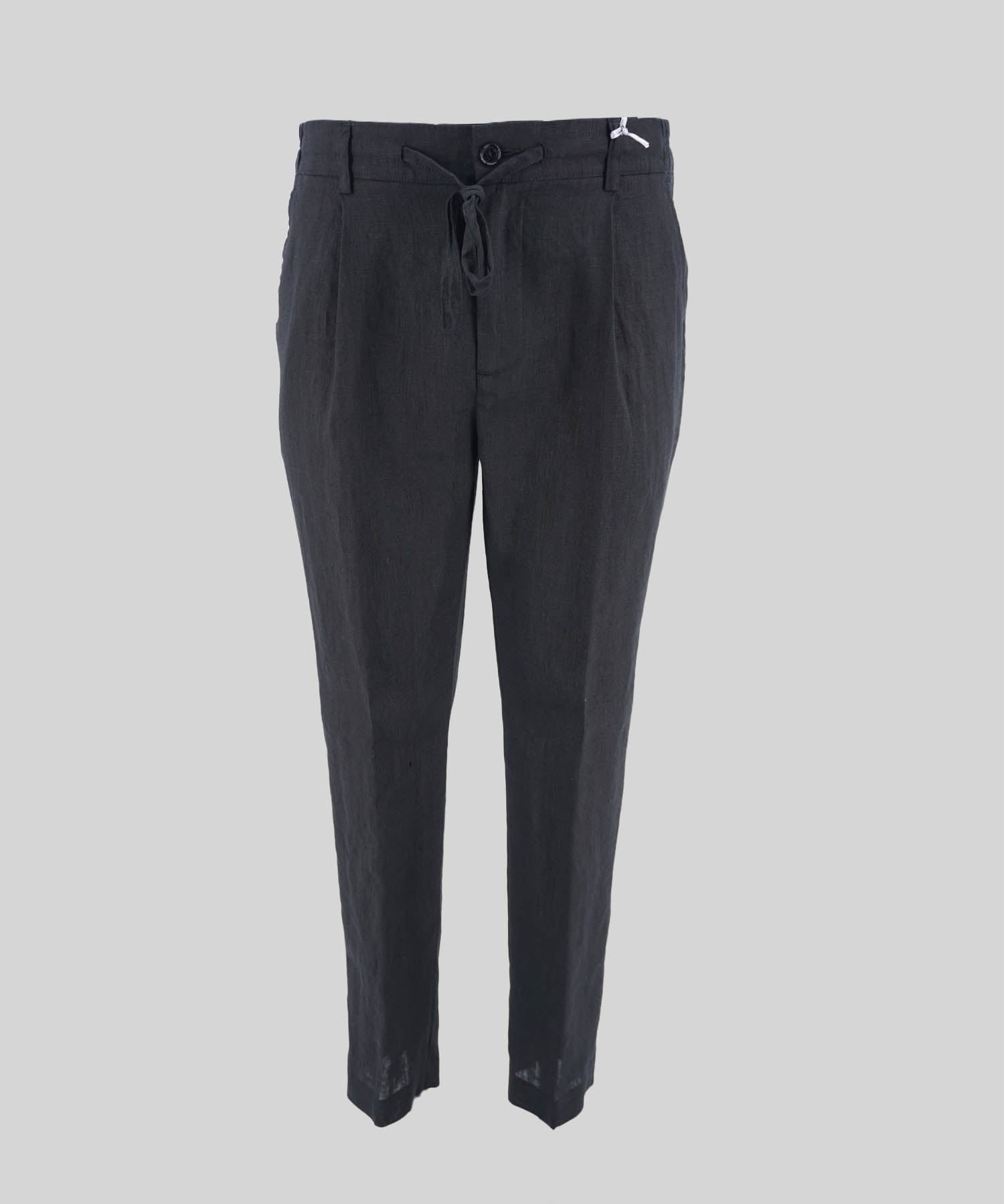 Pantalone skinny con coulisse / Nero - Ideal Moda
