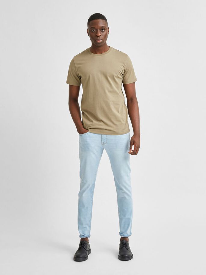 T-Shirt Regular Fit / Beige - Ideal Moda