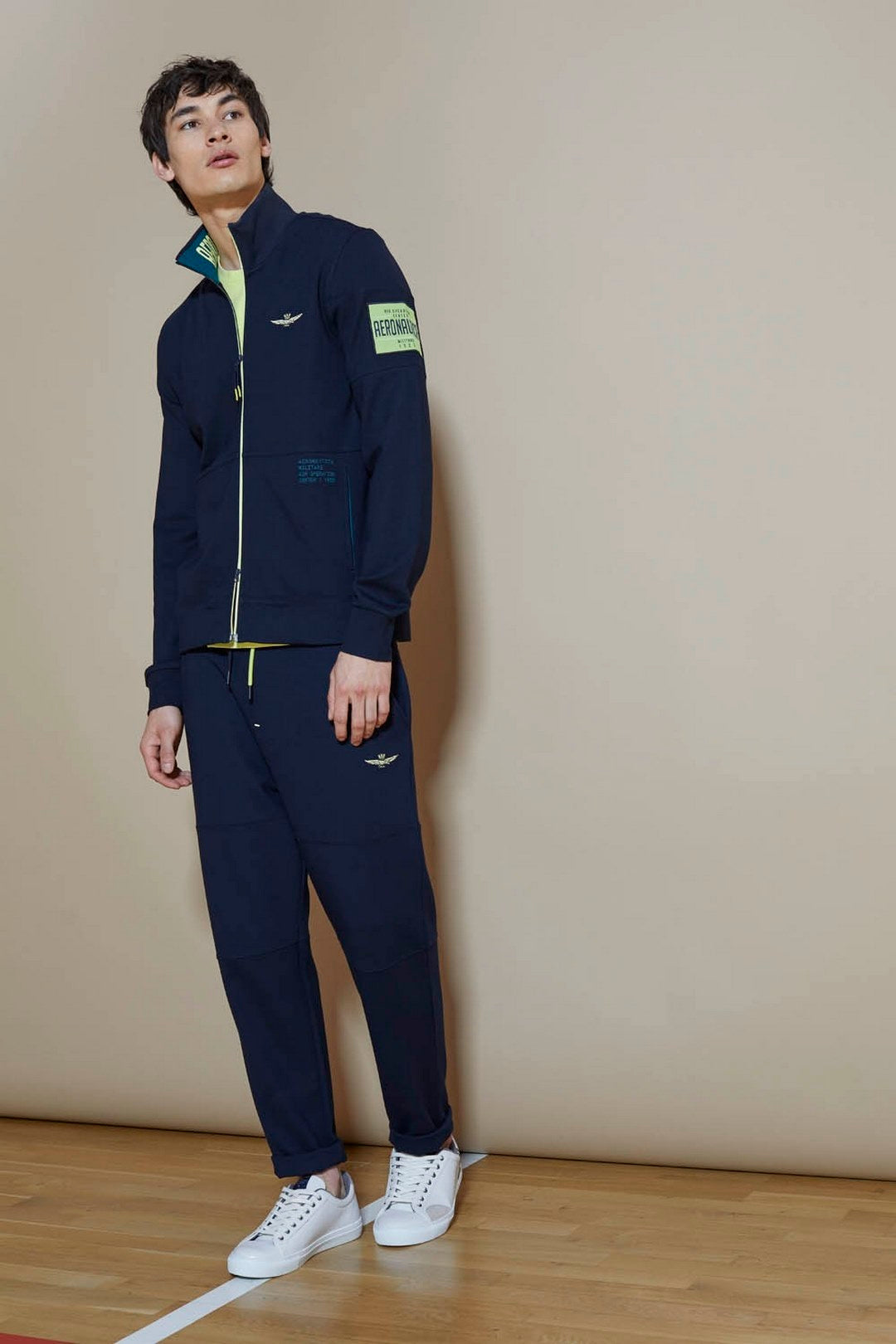 Felpa Aeronautica Militare in Interlock  / Blu - Ideal Moda