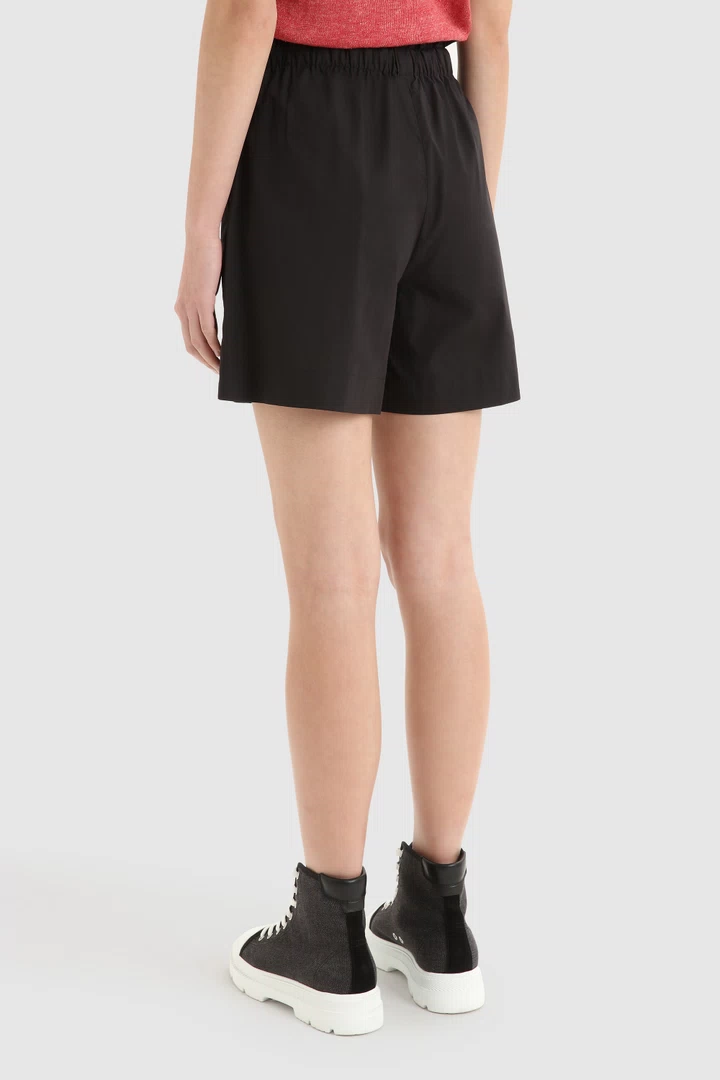 Shorts Woolrich in Popeline / Nero - Ideal Moda