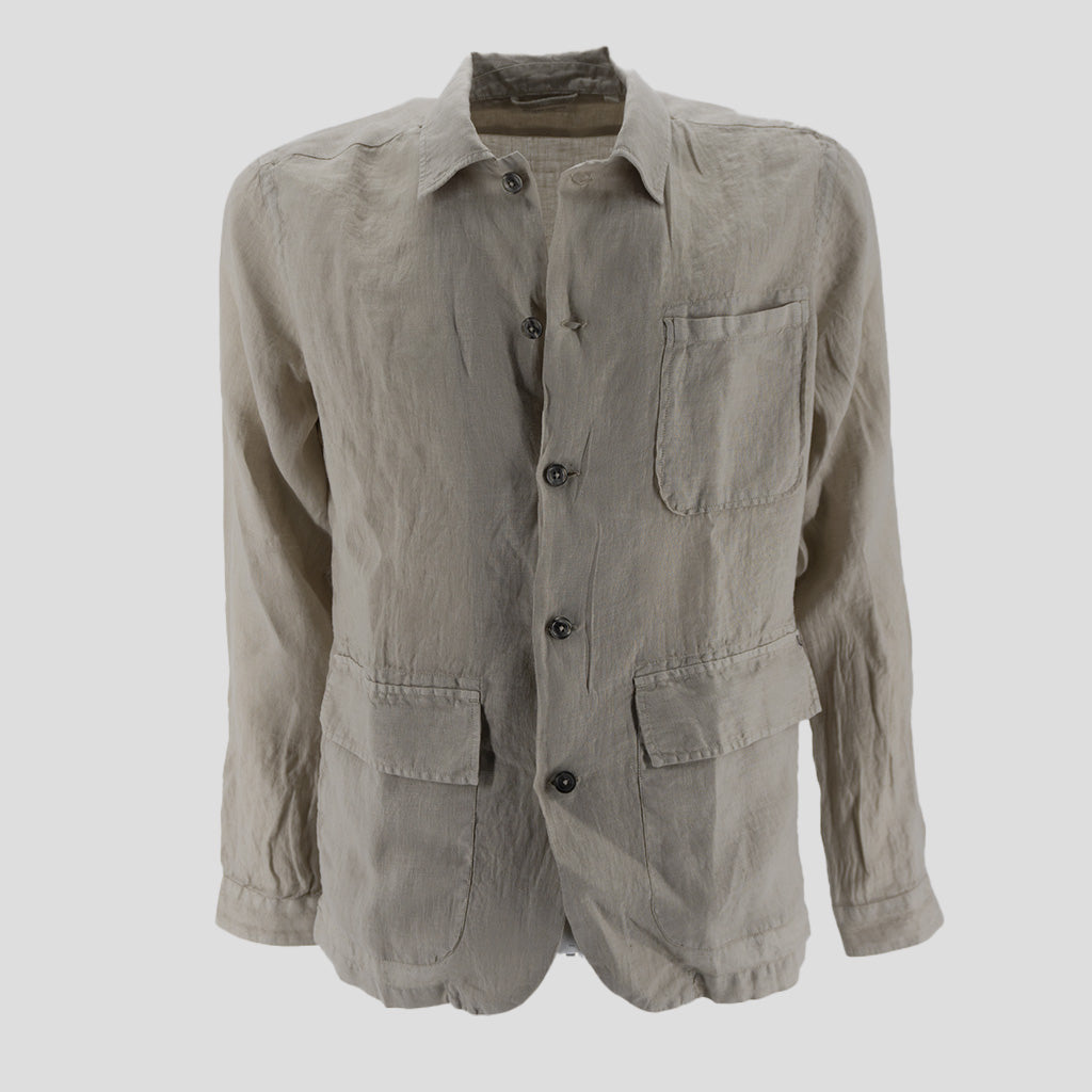 Giacca in Puro Lino / Beige - Ideal Moda