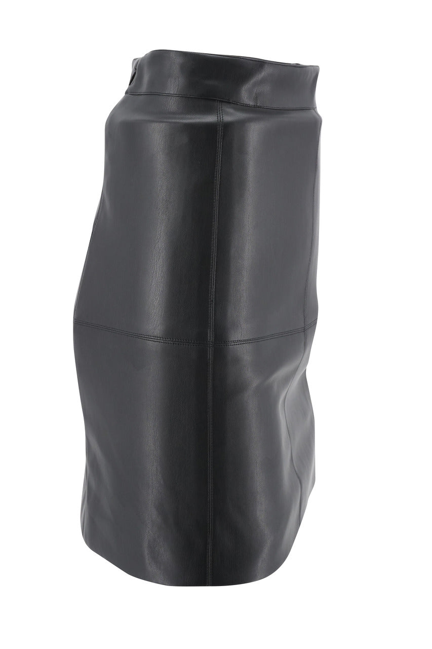 Gonna Kocca in Ecopelle / Nero - Ideal Moda
