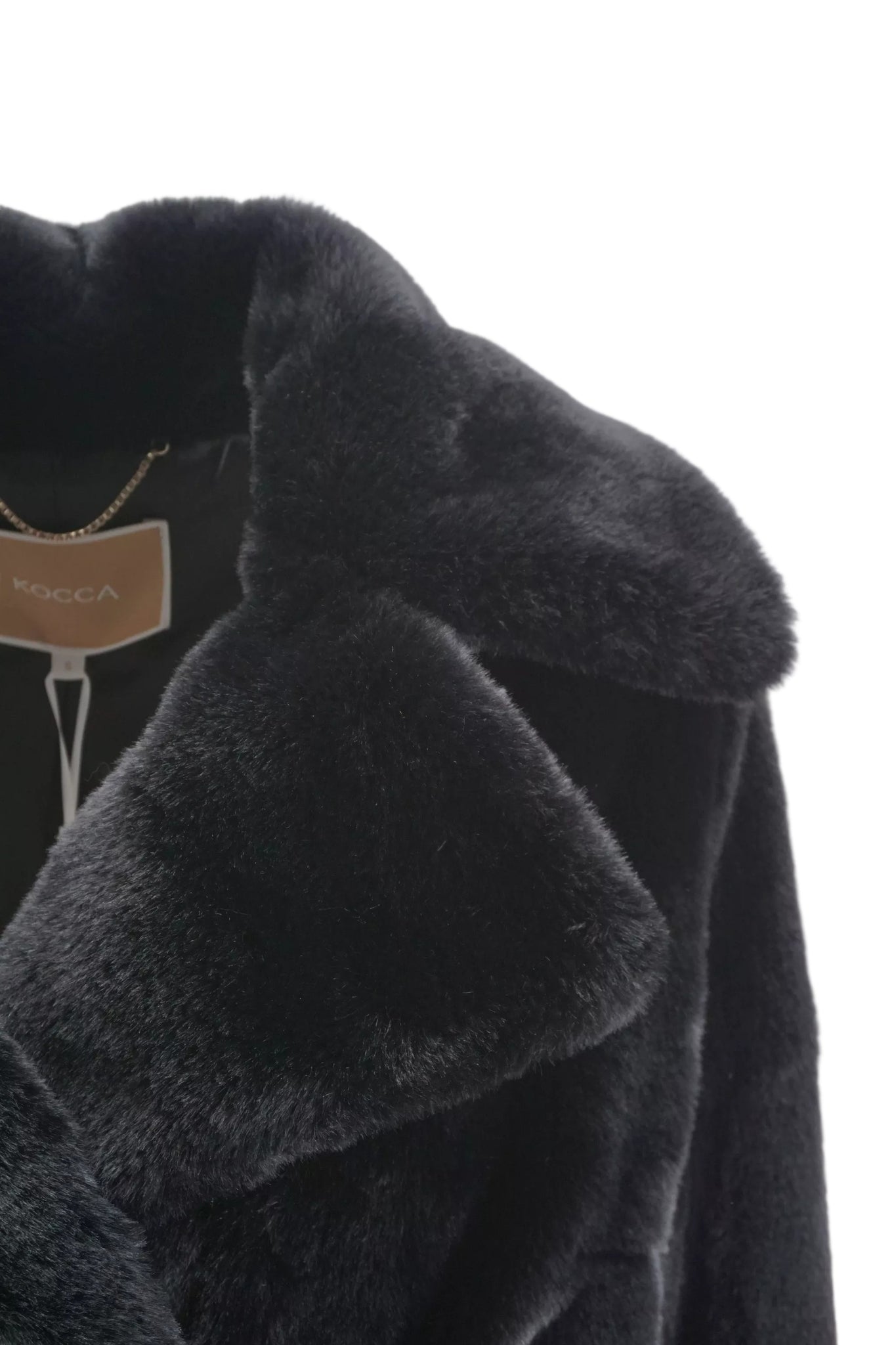Giubbotto in Ecopelliccia Kocca / Nero - Ideal Moda