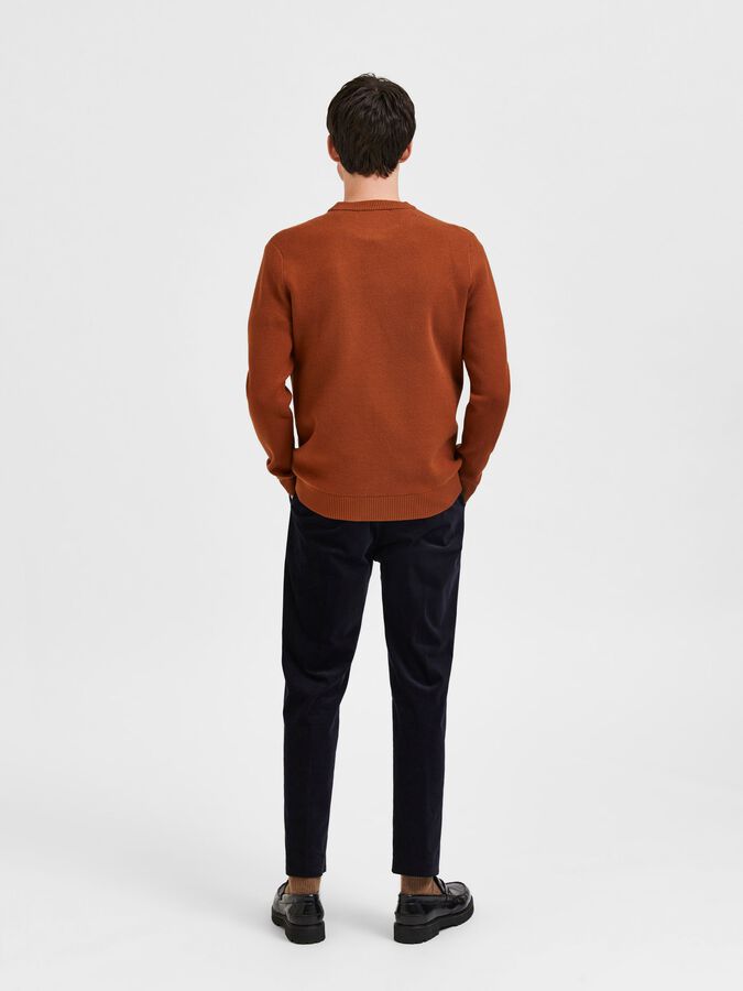 Maglia a Girocollo Selected / Arancione - Ideal Moda