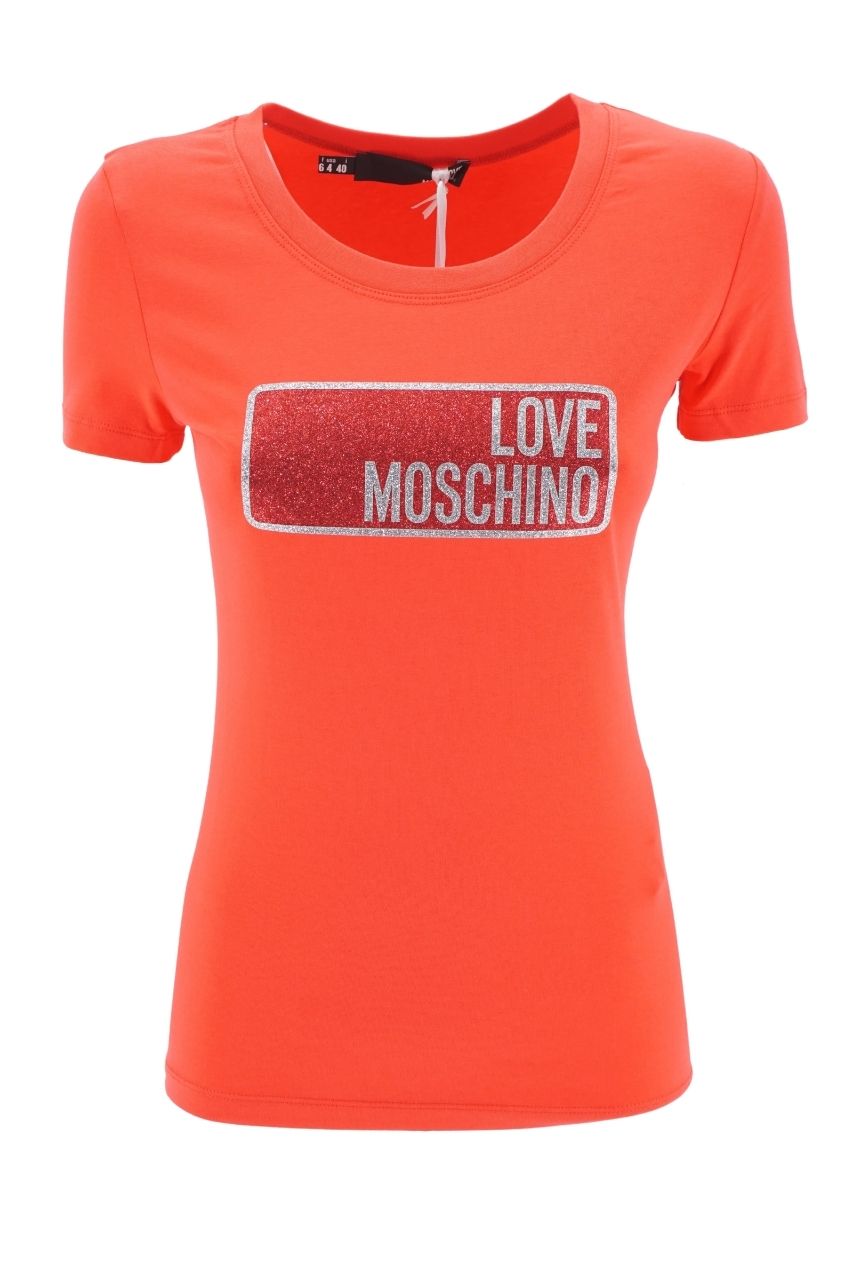 T-Shirt Love Moschino con Logo / Rosso - Ideal Moda