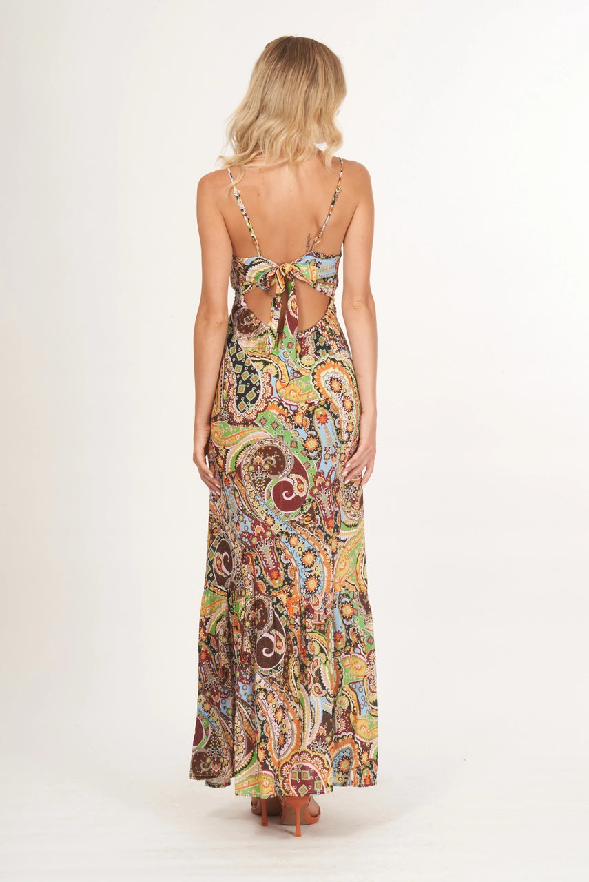 Abito Miss Bikini con Passamanerie / Marrone - Ideal Moda
