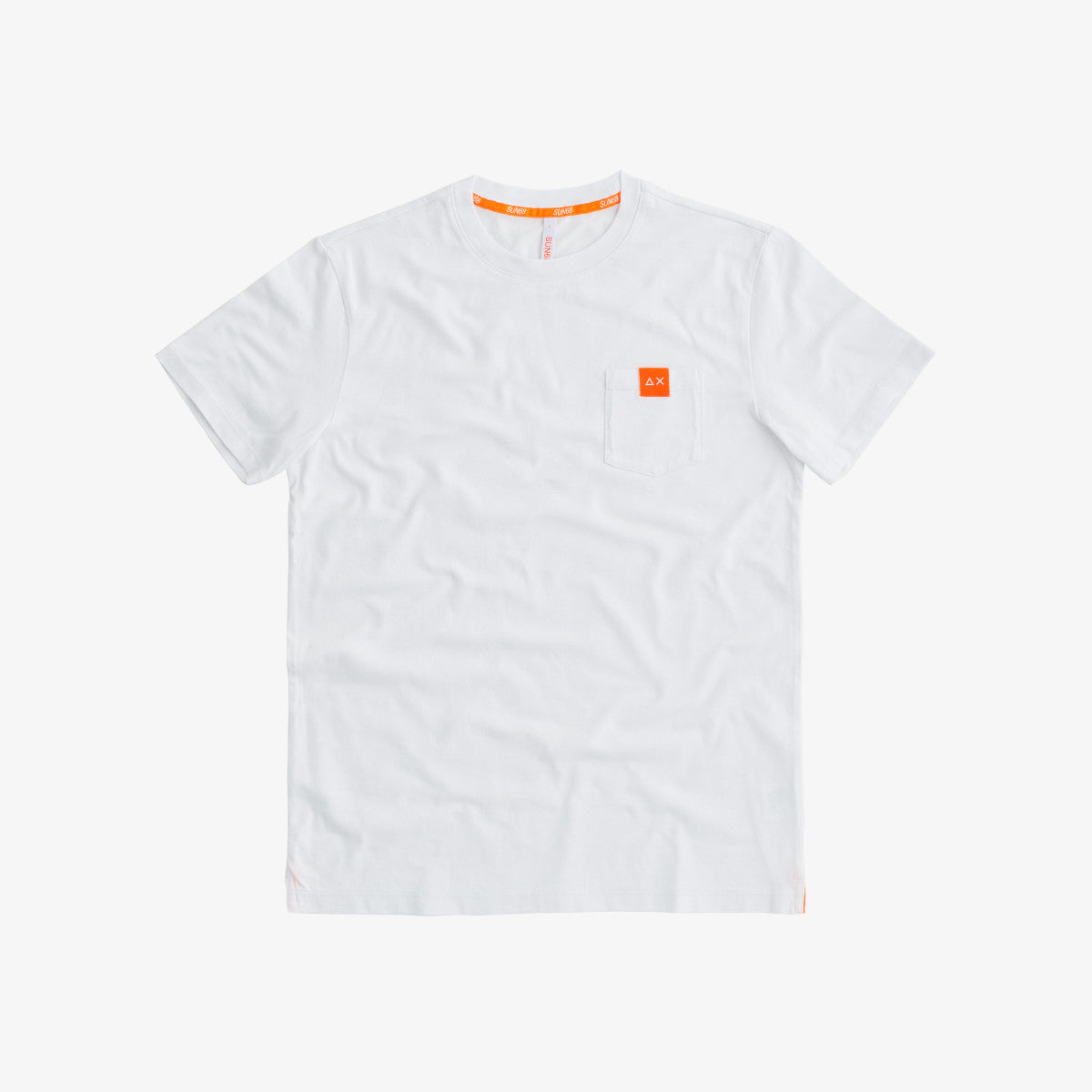 T-Shirt Round Pocket Logo / Bianco - Ideal Moda