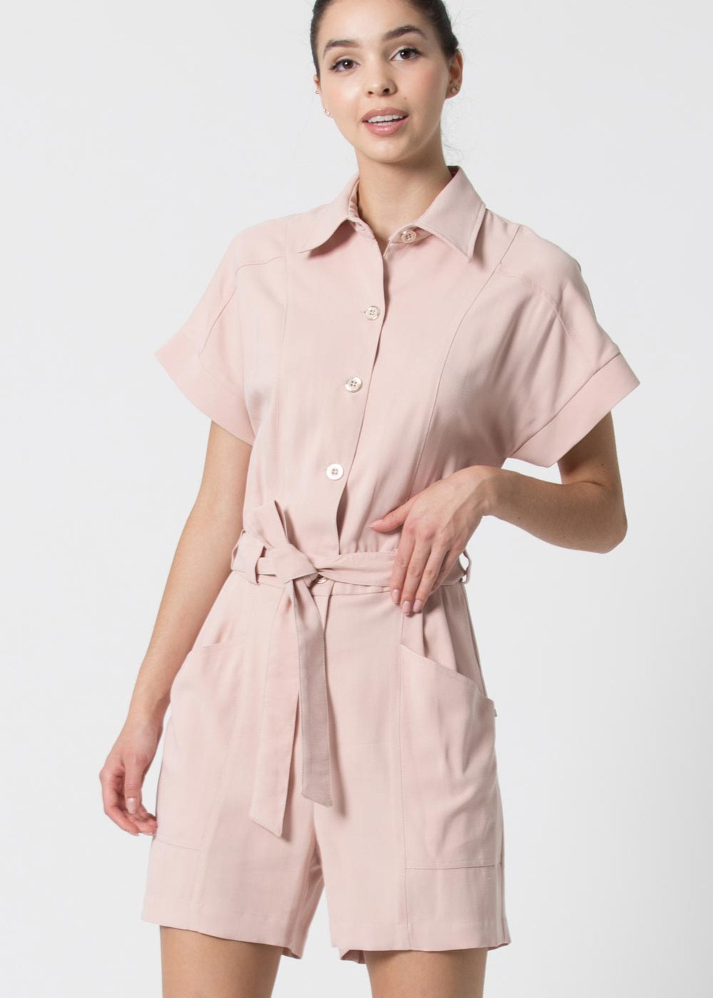 Tuta Kocca con Maniche Corte Rosa