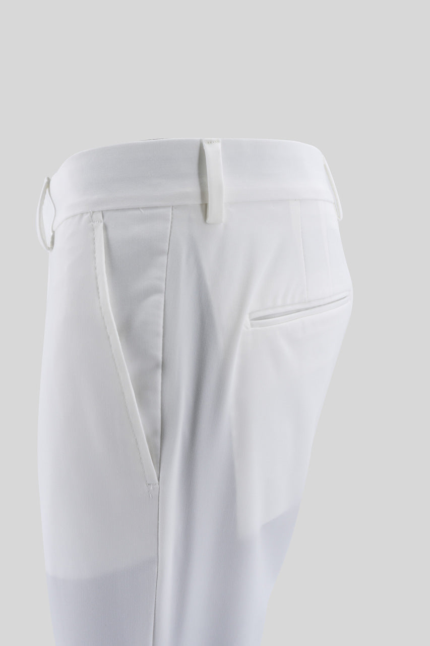 Pantalone "Capri" effetto lana / Bianco - Ideal Moda