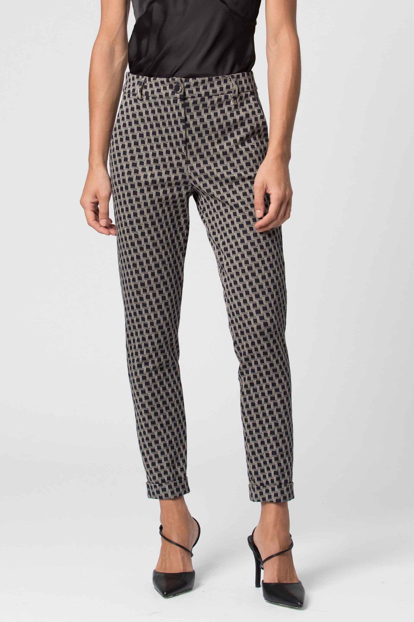 Pantalone con Fantasia Kocca / Blu - Ideal Moda