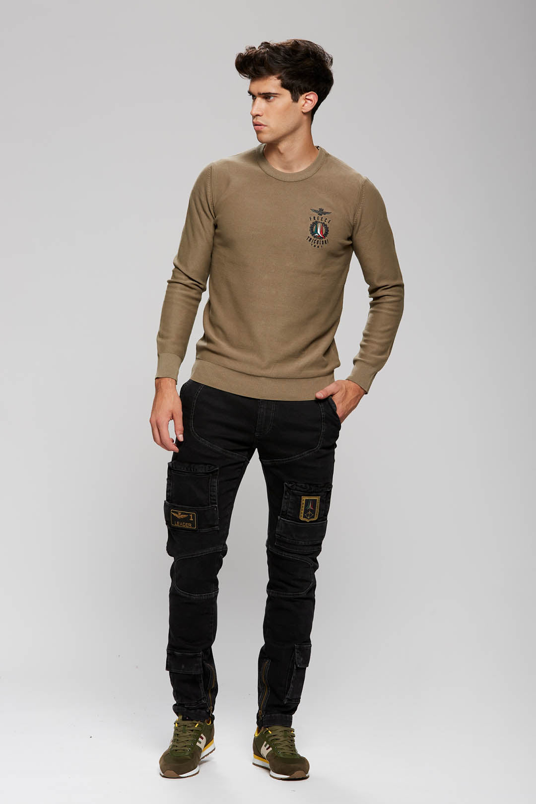Maglia Aeronautica Militare Girocollo / Verde - Ideal Moda