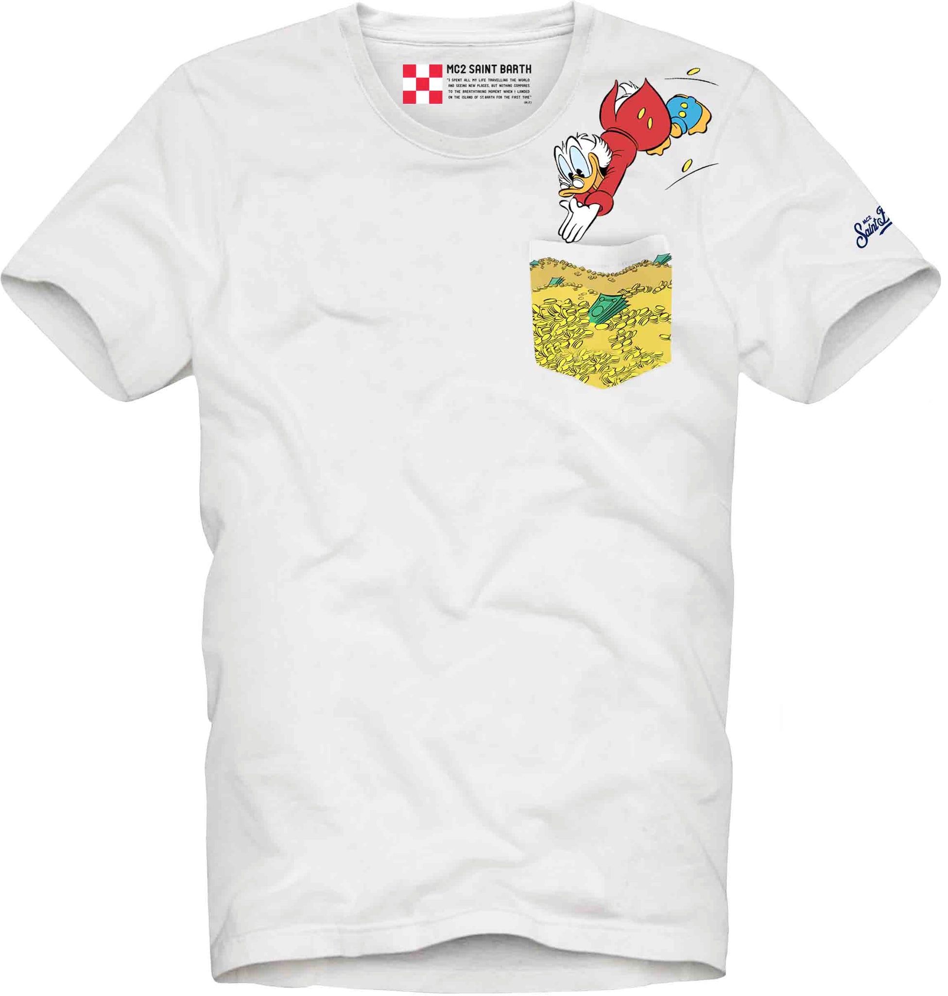 T-Shirt Stampa Paperone / Bianco - Ideal Moda