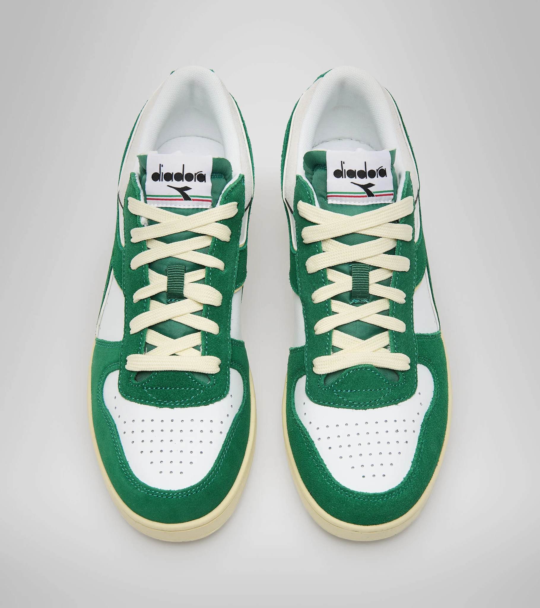 Sneaker Diadora Magic Basket Low Suede / Verde - Ideal Moda