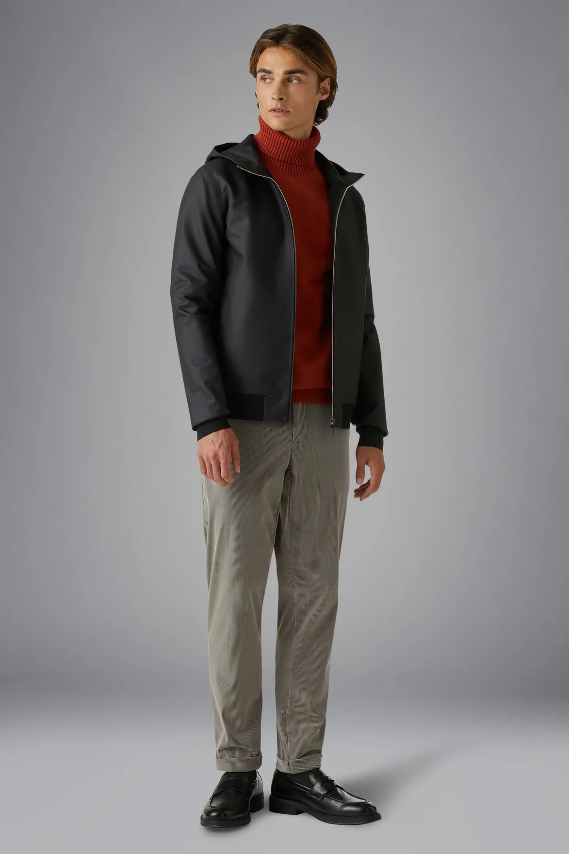 Felpa Rubber Hood Zip RRD / Nero - Ideal Moda