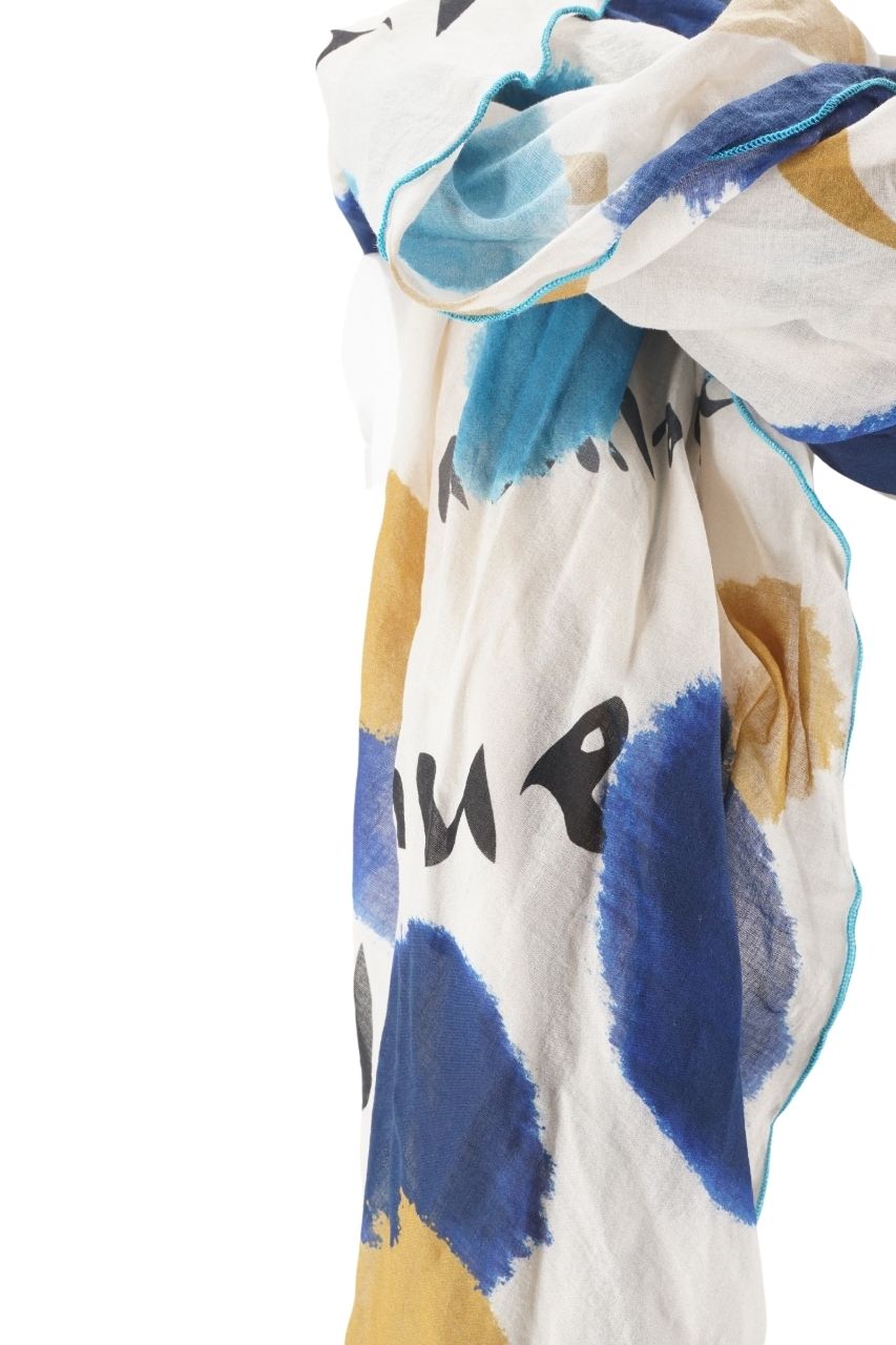 Foulard Manila Grace con Fantasia / Bianco - Ideal Moda