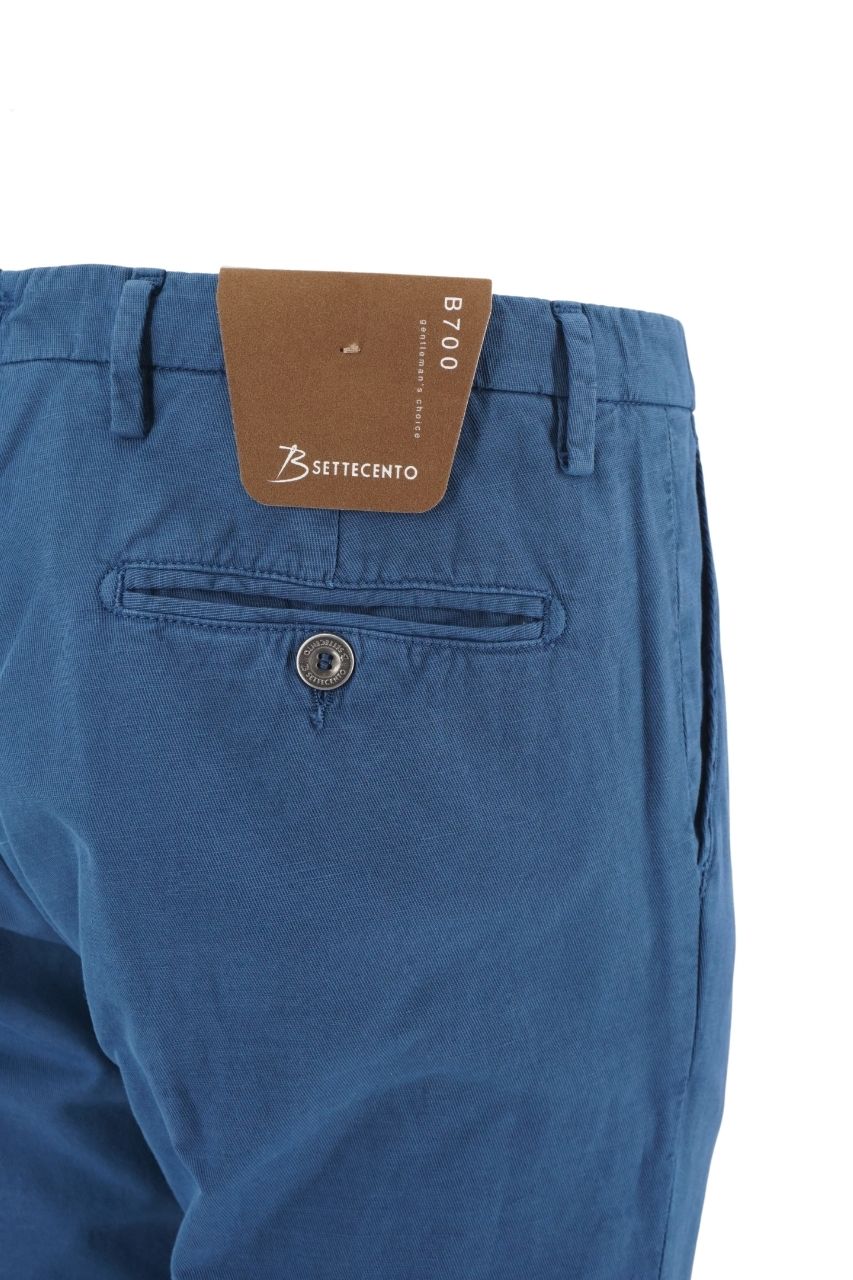 Pantalone Bsettecento in Cotone e Lino / Bluette - Ideal Moda