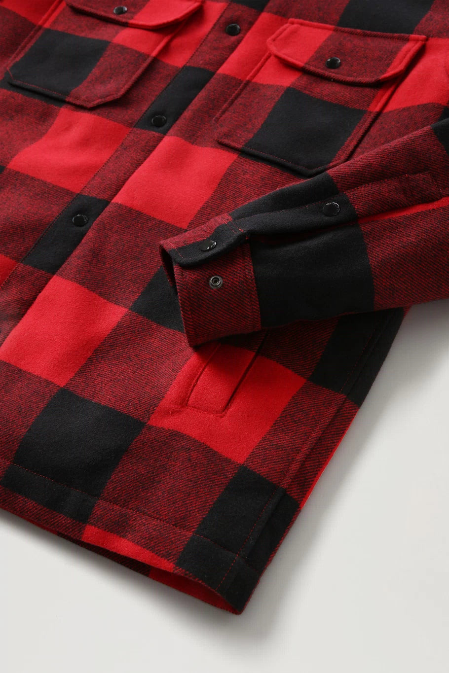 Giacca Camicia a Fantasia Woolrich / Rosso - Ideal Moda