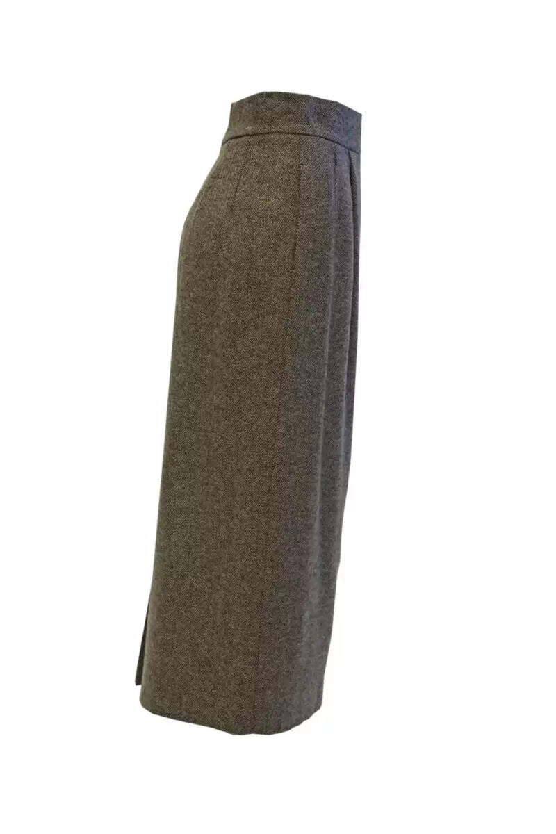Gonna con Spacco al Fondo / Beige - Ideal Moda