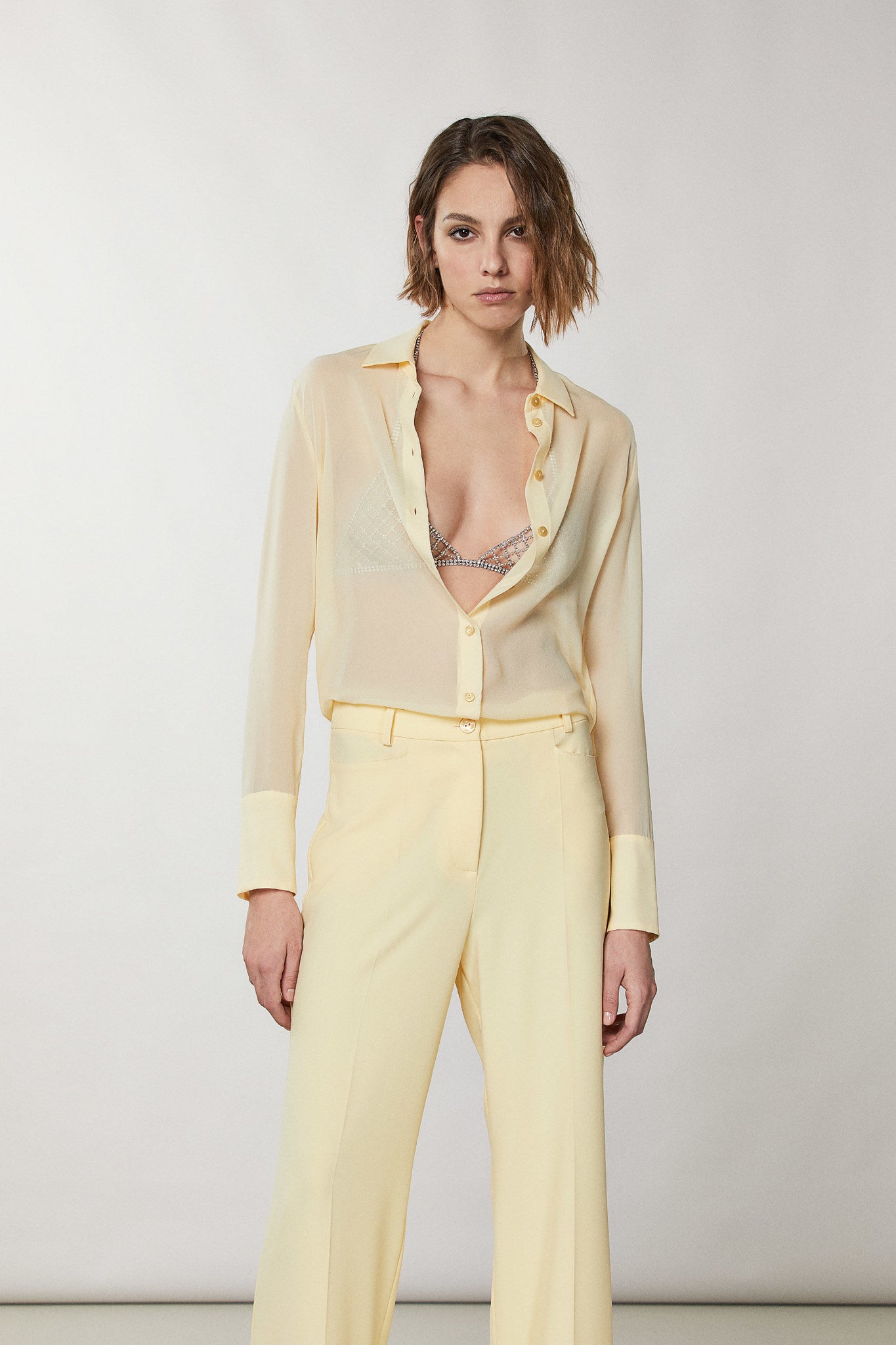 Camicia in Seta Patrizia Pepe / Giallo - Ideal Moda