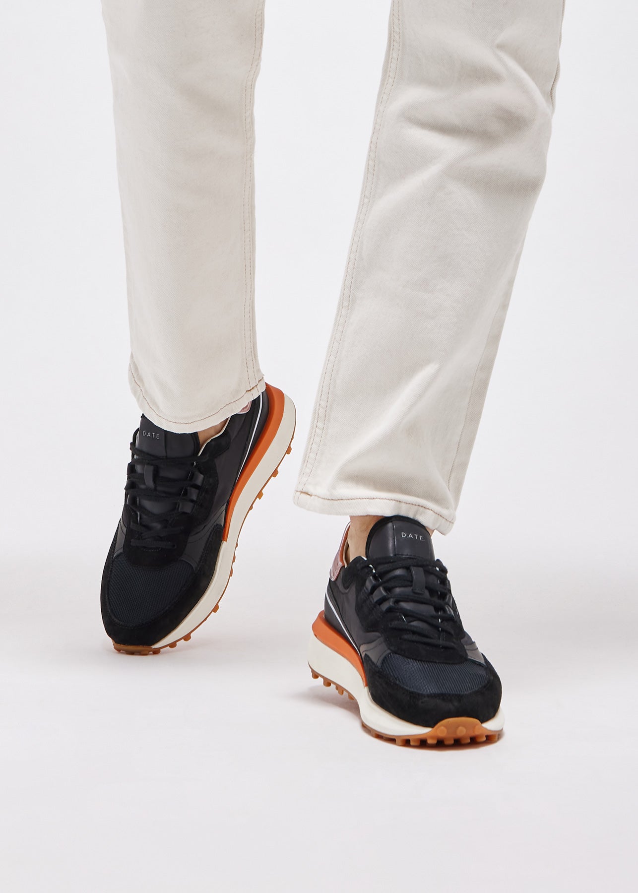 Sneaker in Nylon e Pelle DATE / Nero - Ideal Moda
